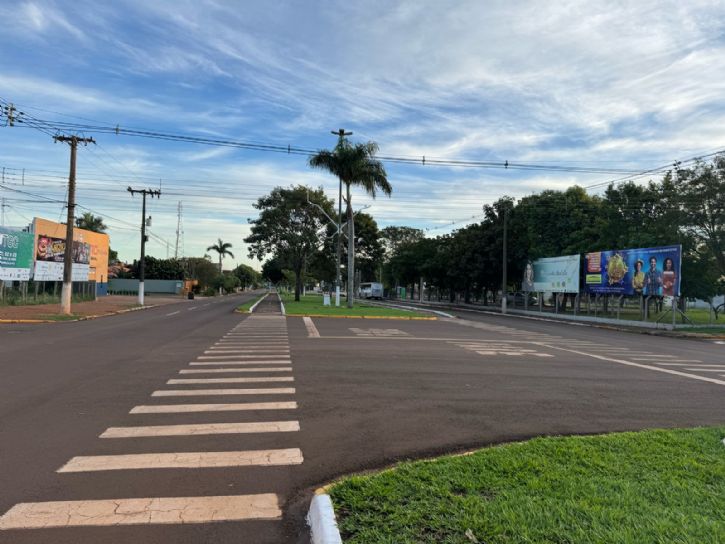 Foto feita da Avenida Mário Corrêa, em Maracaju. (Foto: TudodoMS)