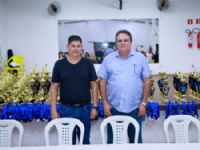 Secretario de Esportes Erlei Dias  e o vice prefeito Mauro Christianini