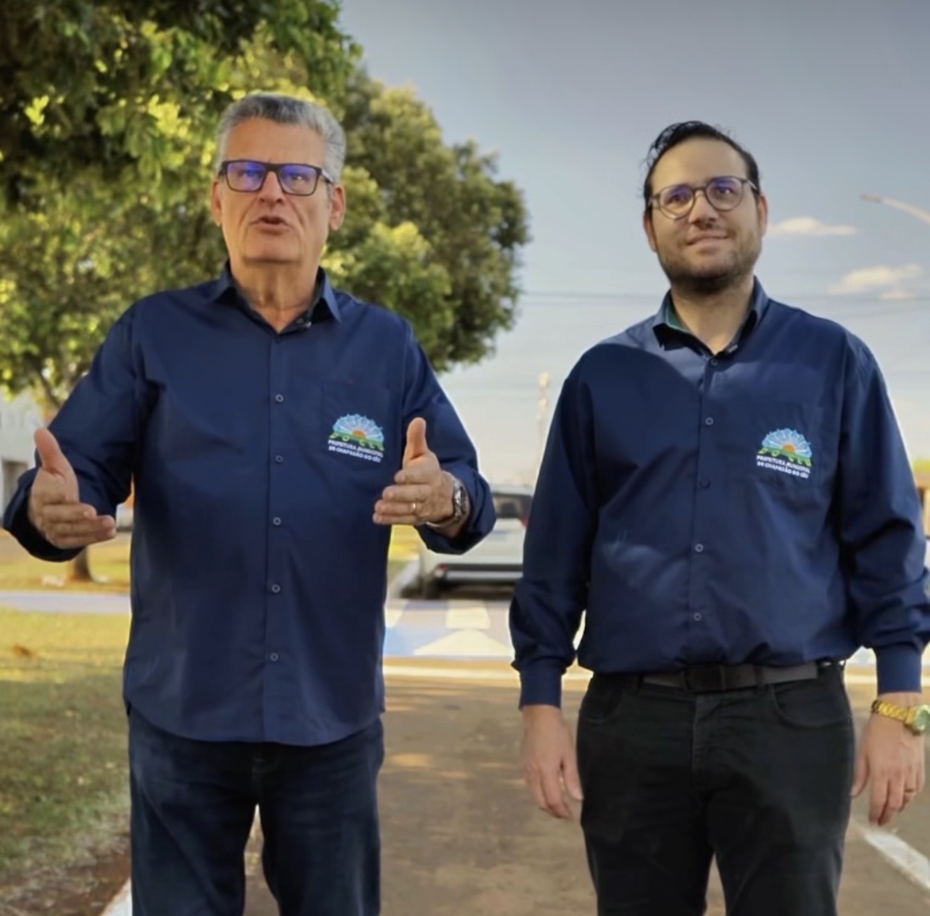 Prefeito Vinicius Terin,  vice DR Paulinho entregando obras na cidade  (Assessoria)