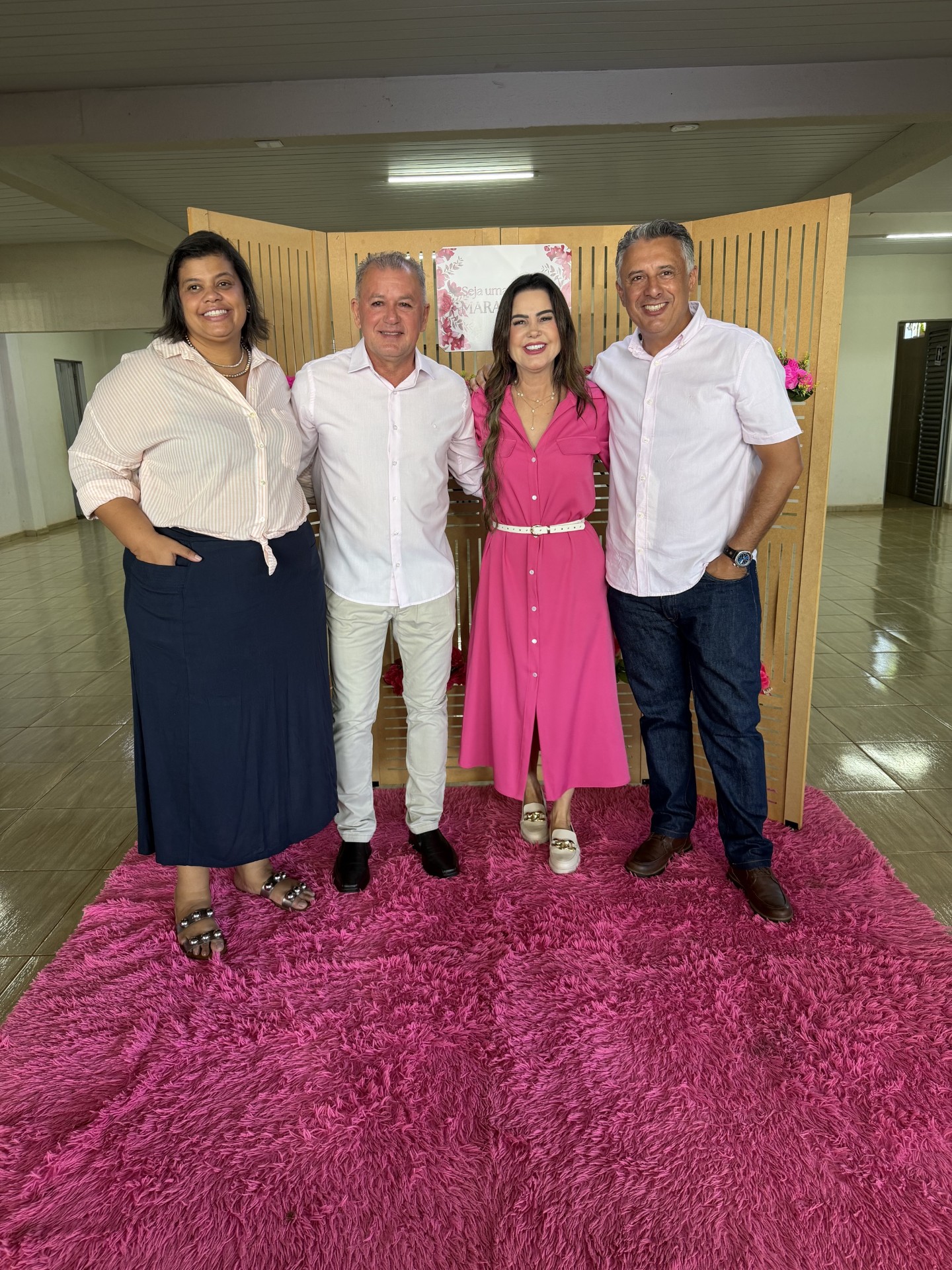 Leiza Barbosa sec de assistência, vereador Joãozinho Rocha, Mara Caseiro Deputada Estadual, presidente da câmara Rener Barbosa (Foto Hosana de Lourdes)