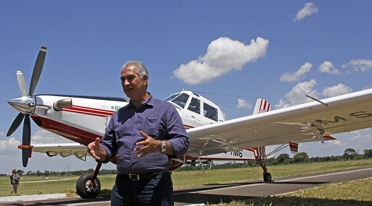 Governador Reinaldo Azambuja anunciou compra de uma segunda aeronave Air Tractor AT-802F