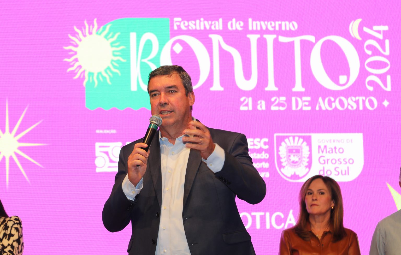 Governador Eduardo Riedel que estará presente na abertura do Festival de Bonito