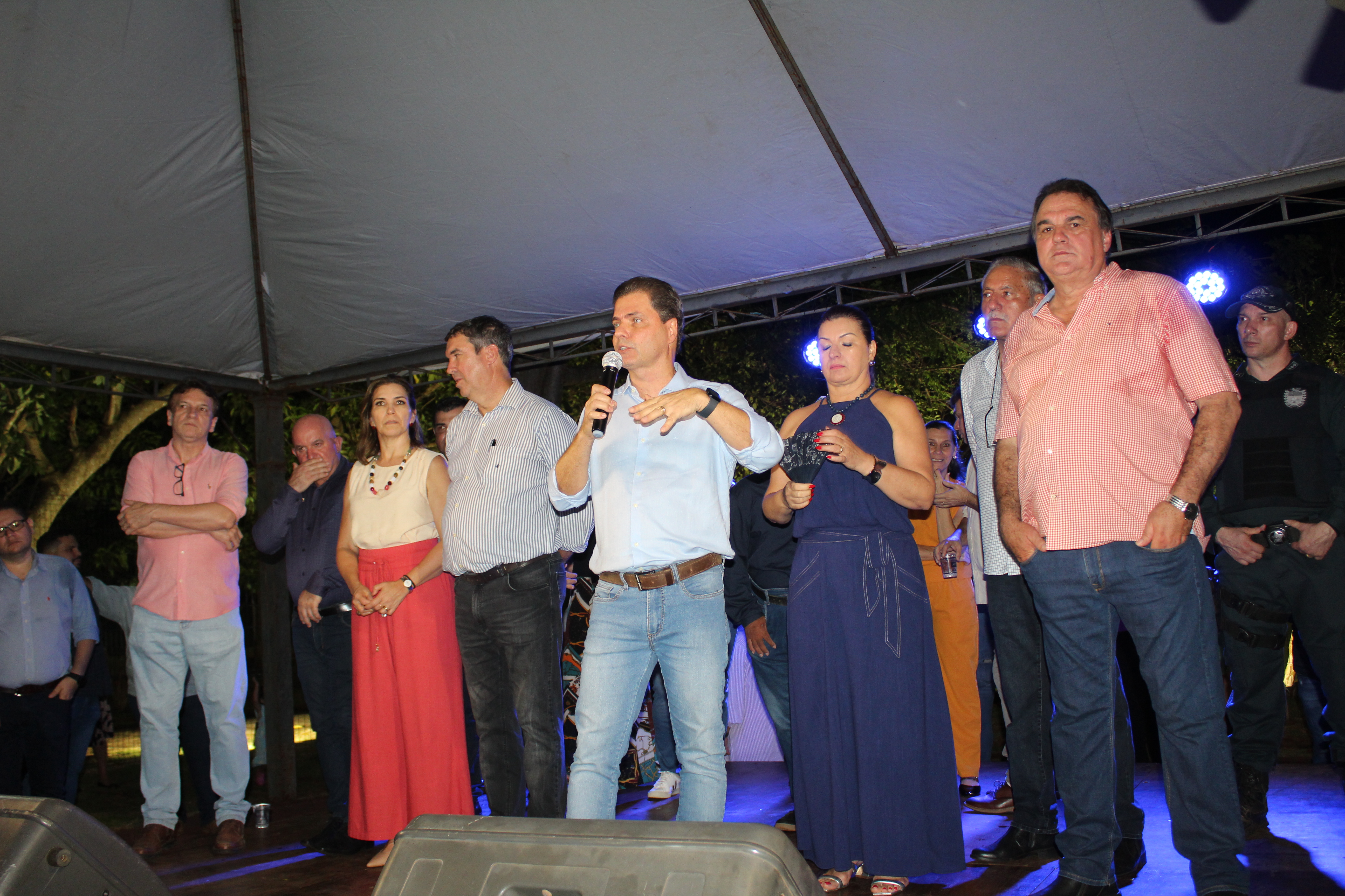 Prefeito Marcos Calderan  durante o evento em Maracaju (Foto Hosana de Lourdes)