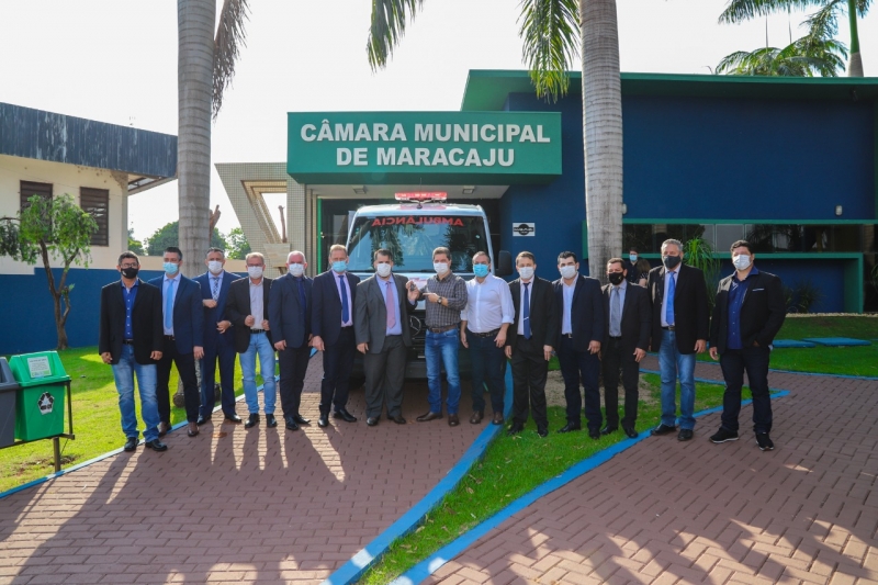 Adquirida com recursos da Câmara Municipal, Saúde de Maracaju recebe mais uma ambulância zero km