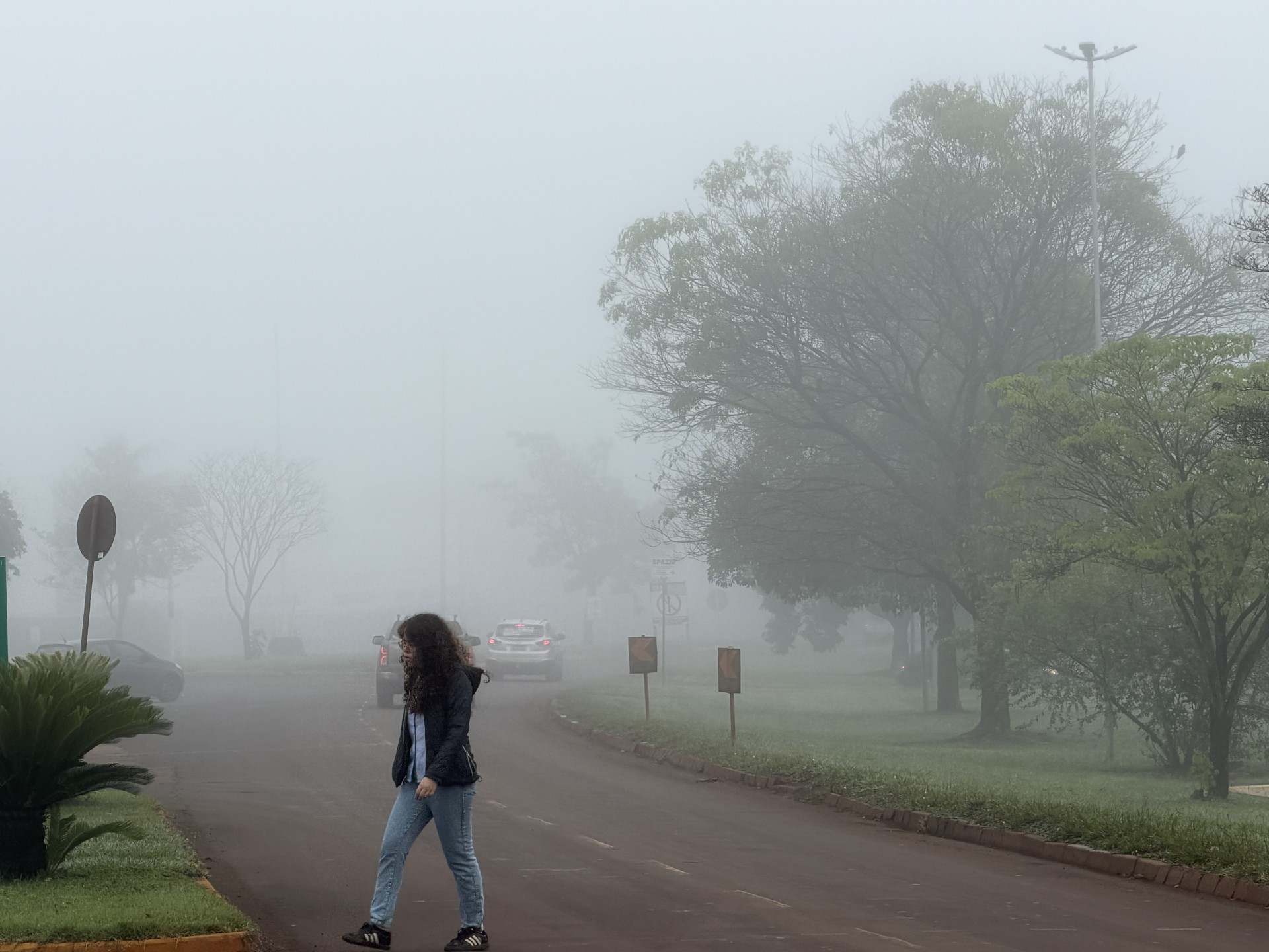 Forte neblina nesta quarta feira em Maracaju (Foto Hosana de Lourdes/tudodoms)