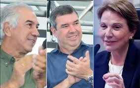 Reinaldo Azambuja no PL  e Eduardo Riedel no PP de Teresa Cristina  (Divulgação)