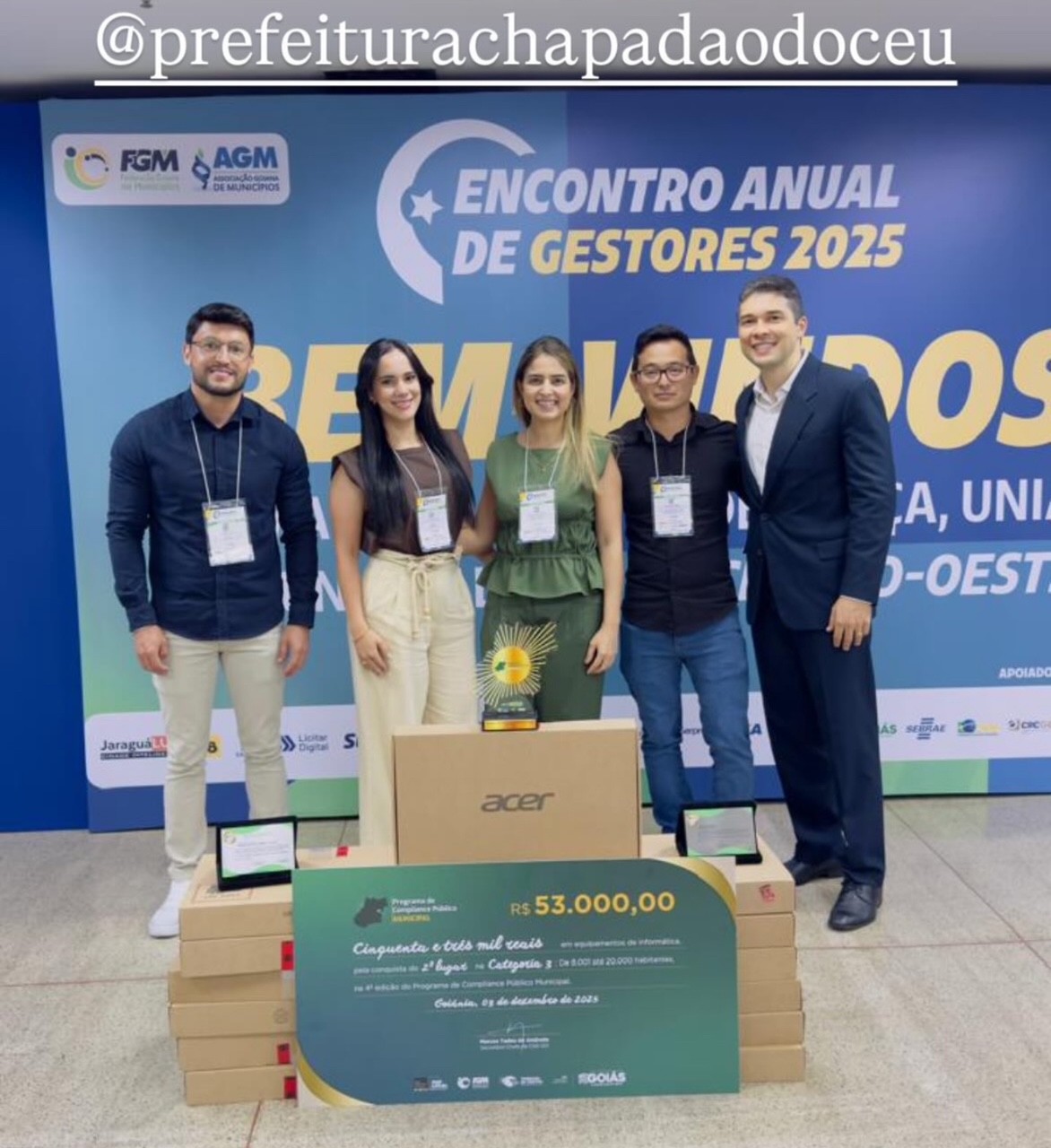 Equipe de Chapadão do Céu Goiás que participa do Encontro de Gestores
