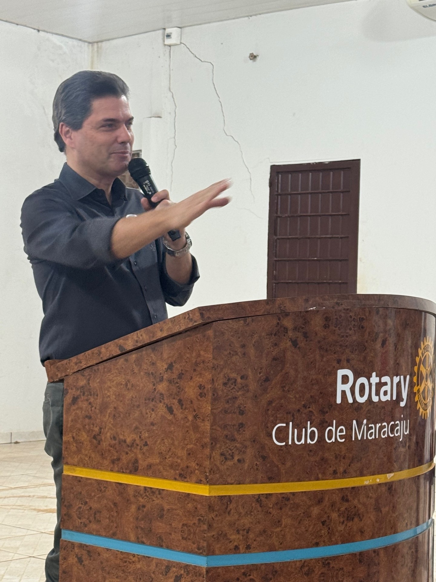 Candidato a reeleição Marcos Calderan é sabatinado no Rotary Maracaju (Hosana de Lourdes)