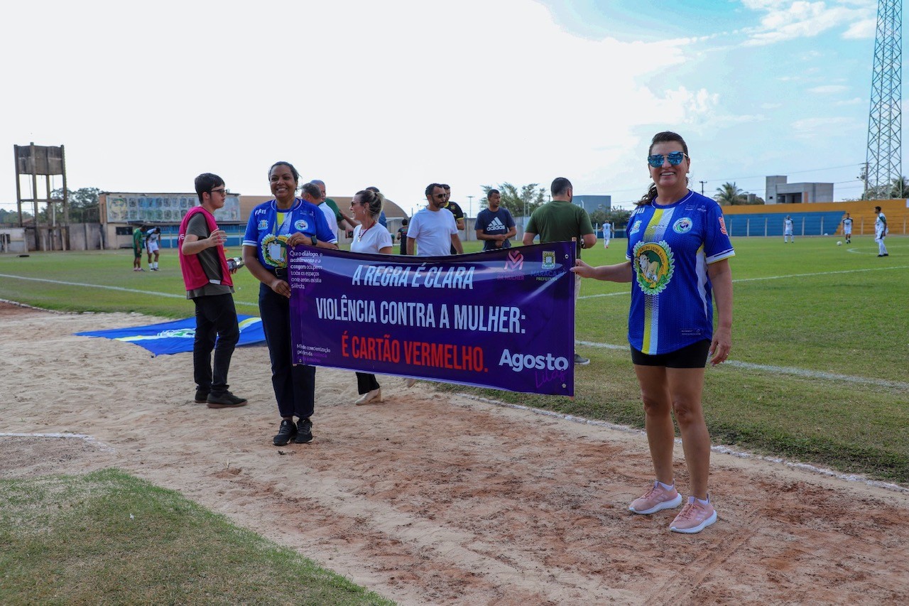 Na estréia o alerta para combate a violência doméstica             (Foto Assessoria)