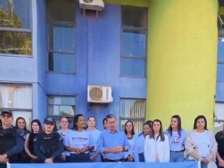Prefeito Marcos Calderan e Coordenadoria da Mulher em ato que lembra o primeiro de junho