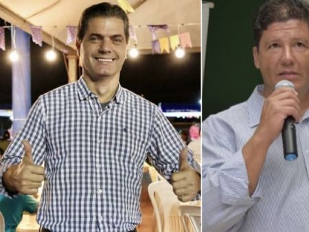 Prefeito Marcos Calderan candidado reeleição e vereador Luciano França o segundo colocado nas pesquisas