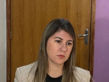 a delegada Gláucia Fernanda Valério, da Polícia Civil de Mato Grosso do Sul durante entrevista