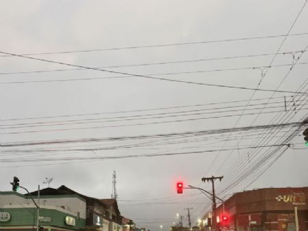Centro de Maracaju na manhã de terça-feira, dia 07