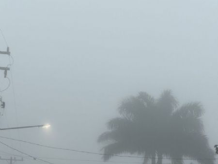 Neblina toma conta da cidade neste sábado dia 08