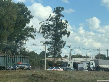A Policia Federal no município de Maracaju nesta segunda feira, dia 14