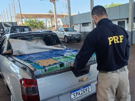 Veiculo apreendido com drogas em Maracaju