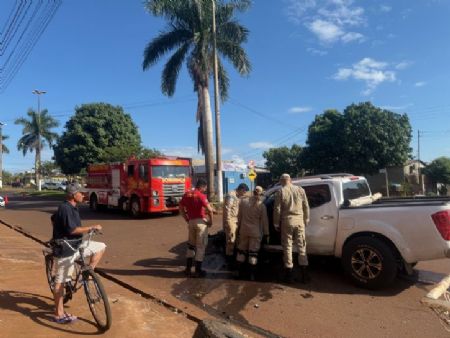 O motorista foi encaminhado ao Hospital de Maracaju