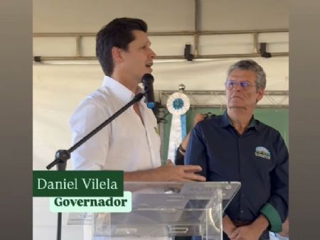 Governador Daniel Vilela e o prefeito Vinicius Terin de Chapadão do Céu GO