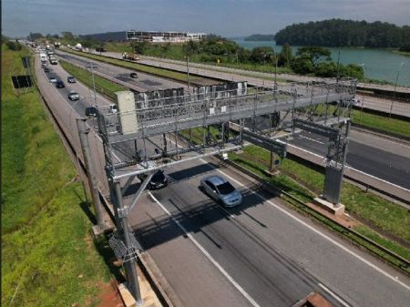 Pórtico com tecnologia da COMPSIS no Rodoanel Mário Covas