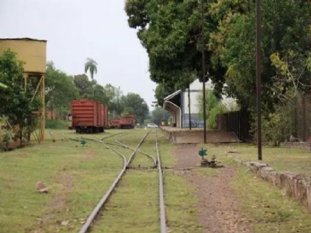 Trilhos em estação ferroviária em Mato Grosso do Sul. (Foto: Chico Ribeiro/Governo de MS)  - CREDITO: CAMPO GRANDE NEWS