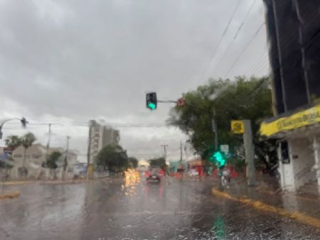 Maracaju durante a chuva nesta segunda feira