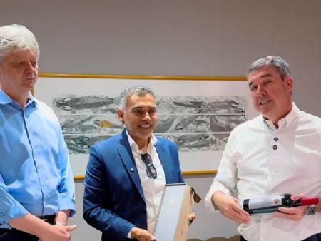 Gilmar França, idealizador do Terroir Pantanal com Jaime Verruck  e o governador Eduardo Riedel