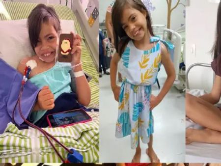 Menina enfrenta tratamento difícil com sorriso no rosto (Fotos: Divulgação/Humap)