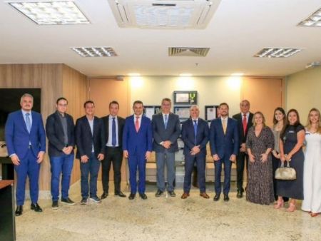 Prefeito Vinicius Terin que cumpriu agenda em Goiânia nesta terça feira, dia 27