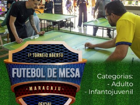 Pela primeira vez, Maracaju terá campeonato oficial de futebol de mesa; inscrições abertas