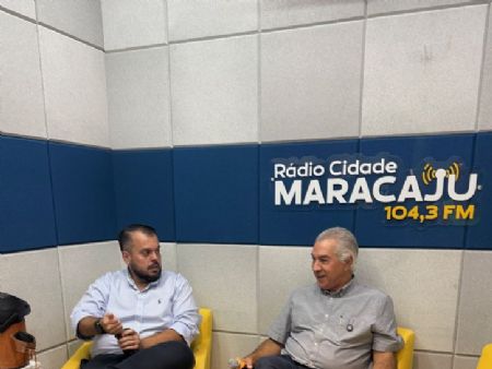 Ex governador Reinaldo Azambuja durante entrevista na manhã desta sexta-feira, dia 30,  em Maracaju