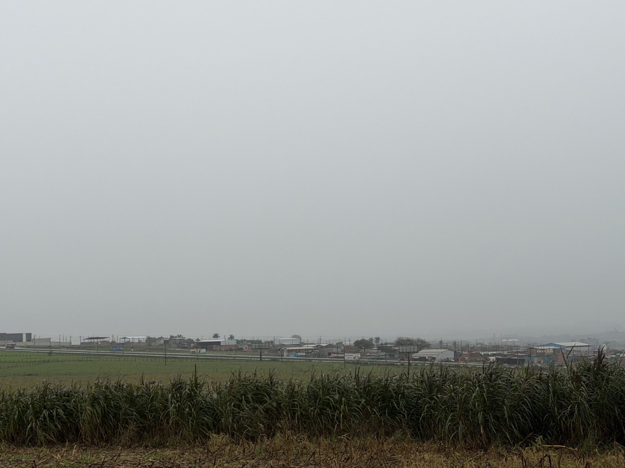 O frio chegou junto com a chuva e deve manter o início da semana com temperaturas mais baixas.