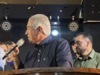 Ex governador Reinaldo Azambuja (PL) durante abertura da Festa