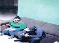 Walter Rafael e Claricia Santos em imagem captada pela camêra de segurança do hotel onde eles se hospedaram em Campo Grande (Foto: Reprodução)