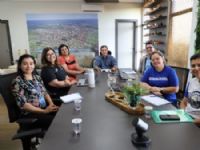 Prefeito Marcos Calderan durante a reunião na última segunda feira