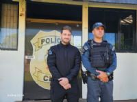 Delegado de PC Pedro Paiva e Comandante da PM Nelson Tolotti na coletiva de imprensa