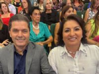 O prefeito Marcos Calderan esteve acompanhado da primeira dama Meire na sessão solene da câmara em Maracaju