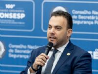 Crédito: Telmo Ximenes/iLab-Segurança 2026 Legenda: O Delegado Thiago Costa, Secretário-Executivo do Conselho Nacional de Secretários de Segurança Pública (Consesp), defende a integração de fontes alternativas de financiamento para cidades inteligentes du