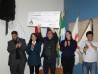 O prefeito marcos Calderan que já presidiu a Apae Maracaju comemorou os resultados da festa  e a doação para entidade em 2022