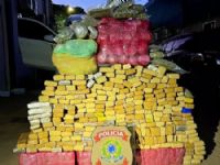Maconha que estava em carro locado e foi apreendido na fronteira, em junho. (Foto: Divulgação)