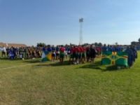 Equipes participantes durante a abertura