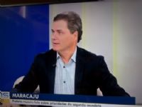 Prefeito de Maracaju José Marcos Calderan durante entrevista